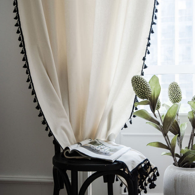 Black Tassel Curtain