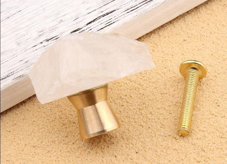 Crystal and Brass Knobs